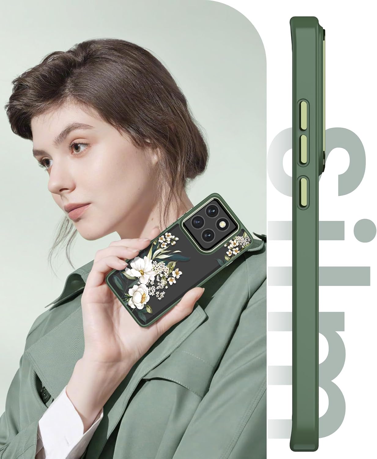 Floral-patterned phone case designed for women